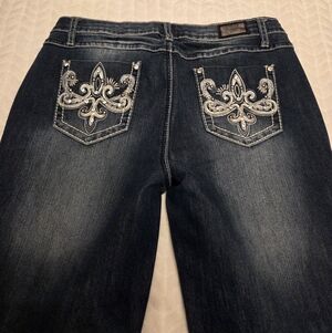 Earl Jeans Embroidered Dark Blue Women Jeans